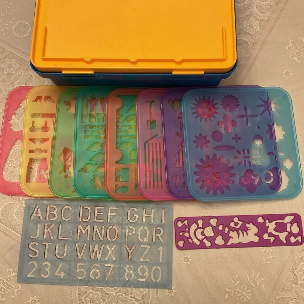 TupperToys Stencil Set by Tupperware Toys 1990 *Plus Add'l Stencils - Picture 3 of 3
